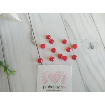 Полужемчуг 8 мм, цвет красный №525, 5 г